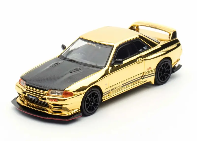 1:64 Nissan Skyline Gt-R (R32) Top Secret -- Chrome Gold -- Inno64 Expo Car 1