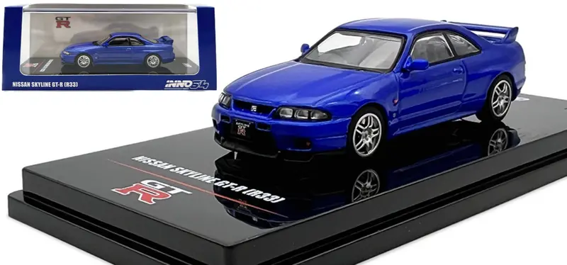 1:64 Nissan Skyline Gt-R (R33) -- Bayside Blue -- Inno64 1
