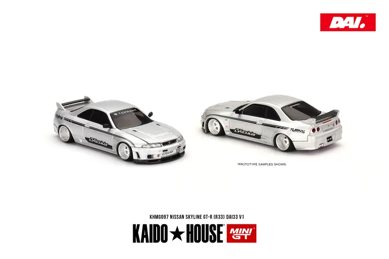 1:64 Nissan Skyline Gt-R (R33) Dai33 V1 -- Silver -- Kaido House X Mini Gt Khmg097 1