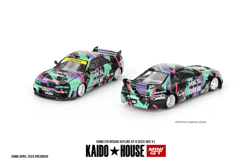 1:64 Nissan Skyline Gt-R (R33) Hks V1 -- Kaido House X Mini Gt Khmg129 1