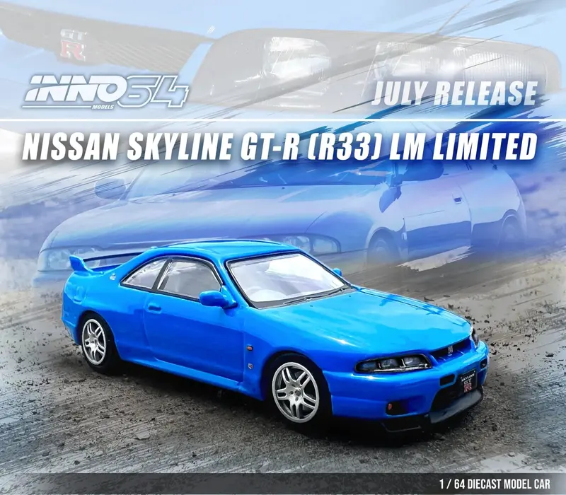 1:64 Nissan Skyline Gt-R (R33) Lm Limited -- Light Blue -- Inno64 1