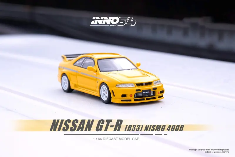 1:64 Nissan Skyline Gt-R (R33) Nismo 400R -- Lightning Yellow -- Inno64 1