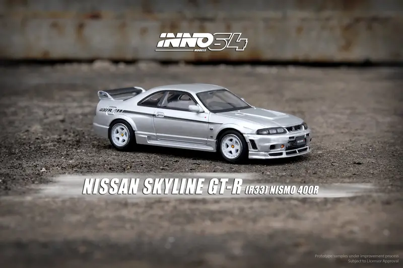 1:64 Nissan Skyline Gt-R (R33) Nismo 400R -- Sonic Silver -- Inno64 1