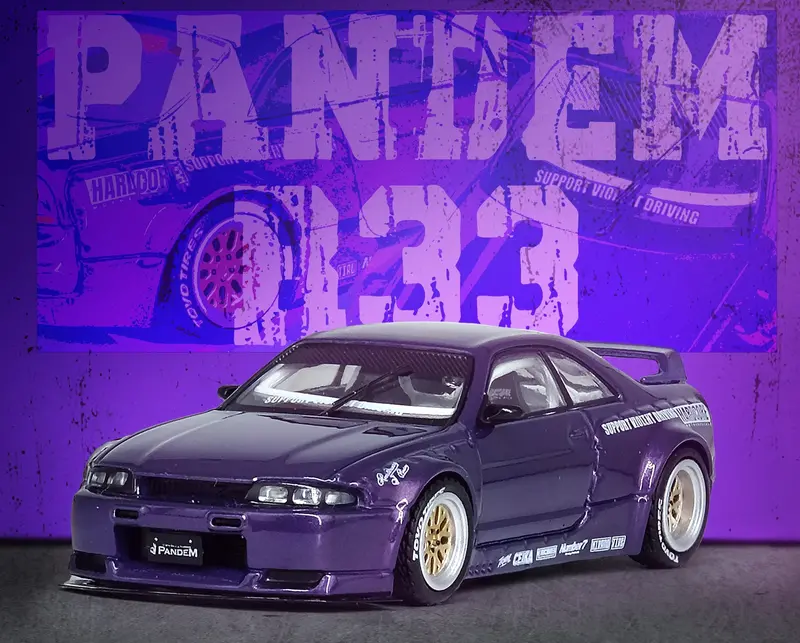 1:64 Nissan Skyline Gt-R (R33) Pandem Rocket Bunny -- Purple -- Inno64 1