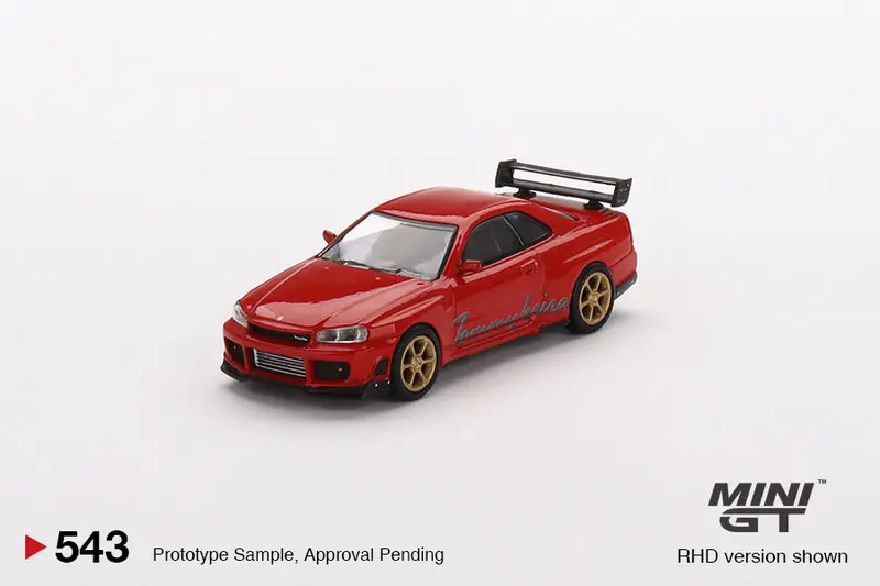 1:64 Nissan Skyline Gt-R (R34) Tommykaira R-Z -- Red -- Mini Gt 1