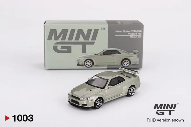1:64 Nissan Skyline Gt-R (R34) V-Spec Ii Nür - Millenium Jade - Mini Gt Mgt01003 1