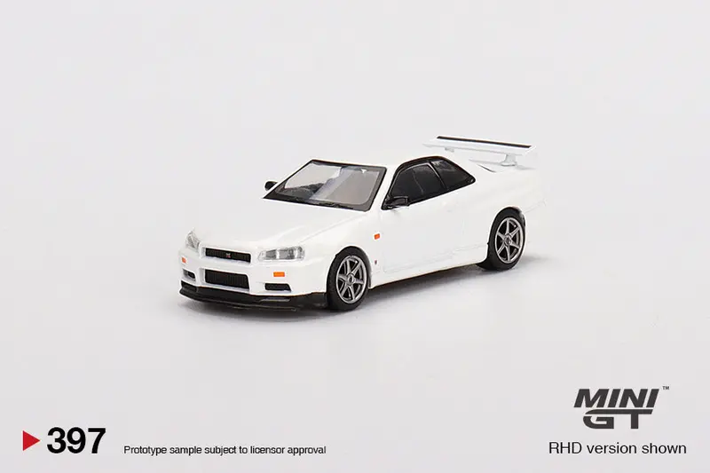 1:64 Nissan Skyline Gt-R (R34) V-Spec N1 -- White -- Mini Gt 1