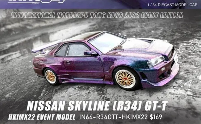 1:64 Nissan Skyline Gt-T (R34) -- Magic Purple -- Inno64 1