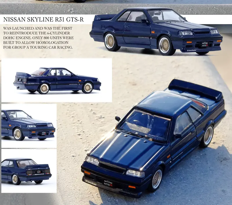 1:64 Nissan Skyline Gts-R R31 -- Dark Blue -- Inno64 1