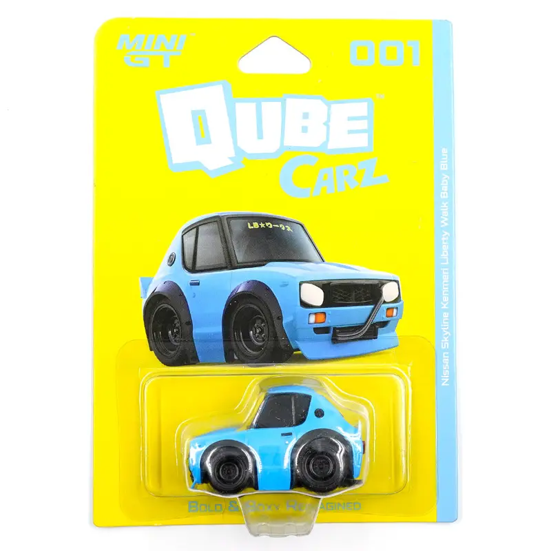 1:64 Nissan Skyline Kenmeri Liberty Walk -- Baby Blue -- Qubecarz X Mini Gt 2