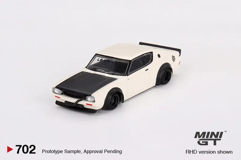 1:64 Nissan Skyline Kenmeri Liberty Walk -- White -- Mini Gt 1