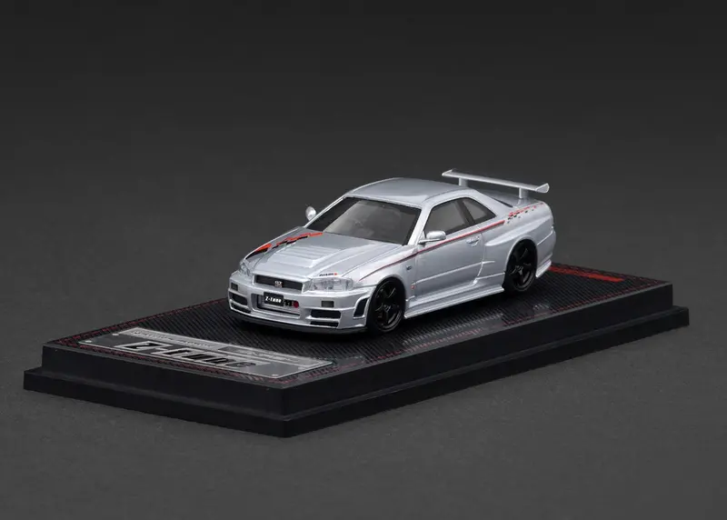 1:64 Nissan Skyline R34 Gt-R Z-Tune -- Silver -- Ignition Model Ig3840 1