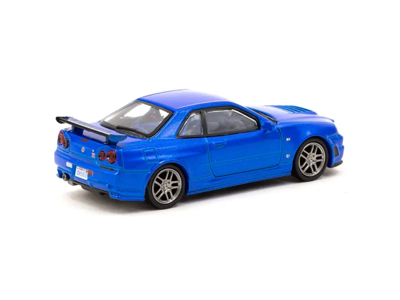 1:64 Nissan Skyline R34 Gtr Z-Tune - Bayside Blue -- Tarmac Works Tokyo Fuelfest 2