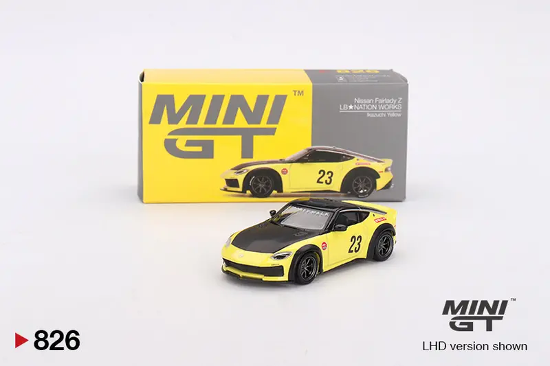 1:64 Nissan Z Lb-Nation Works -- Ikazuchi Yellow -- Mini Gt Mgt00826 1