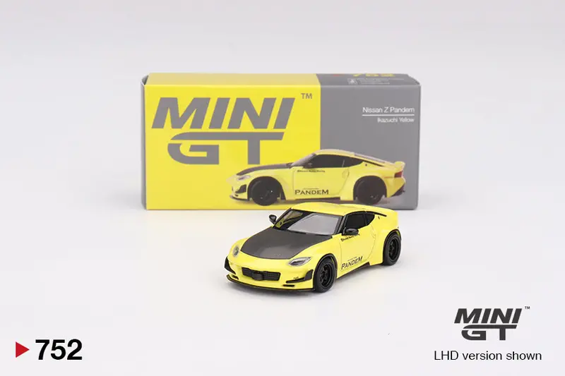 1:64 Nissan Z Pandem -- Ikazuchi Yellow -- Mini Gt Mgt00752 1
