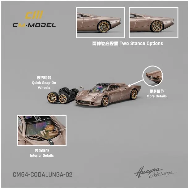 1:64 Pagani Codalunga -- Gold -- Cm-Model 1