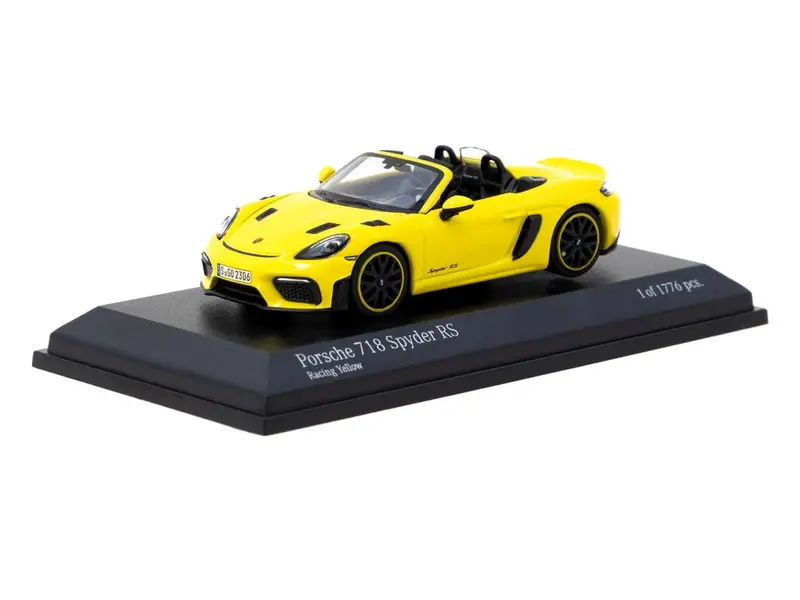 1:64 Porsche 718 Spyder Rs -- Racing Yellow -- Tarmac Works X Minichamps 1