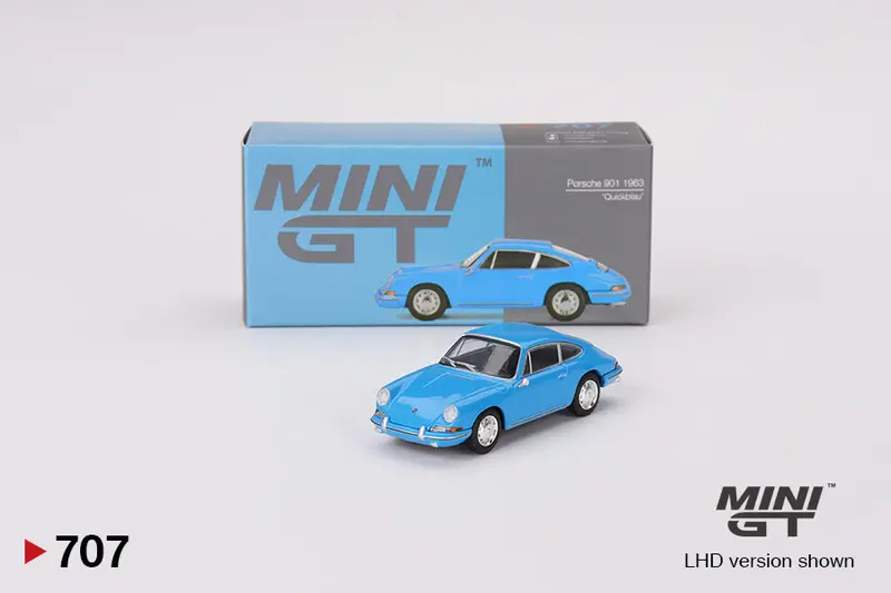 1:64 Porsche 901 1963 -- 'Quickblau' Blue -- Mini Gt Mgt00707 1