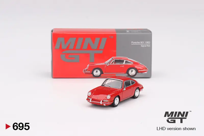 1:64 Porsche 901 1963 -- Signal Red -- Mini Gt Mgt00695 1