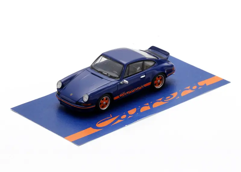 1:64 Porsche 911 2.7 Rs -- Blue W/Orange Stripe -- Spark 1
