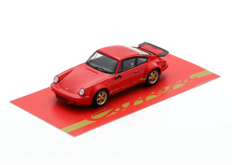 1:64 Porsche 911 3.0 Rs -- Red W/Gold Stripe -- Spark 1