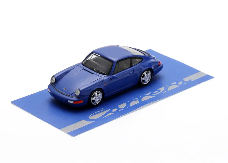 1:64 Porsche 911 (964) 3.6 Rs -- Maritime Blue W/Silver Wheels -- Spark 1