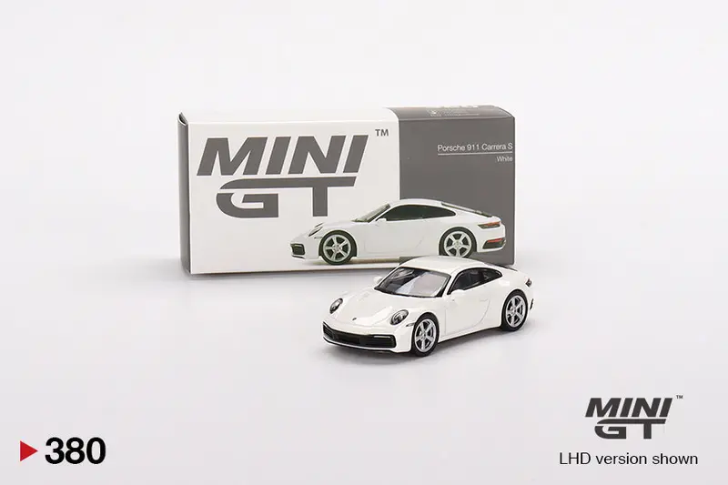 1:64 Porsche 911 (992) Carrera S -- White -- Mini Gt 1
