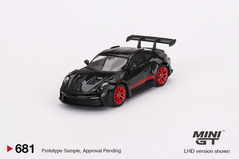1:64 Porsche 911 (992) Gt3 Rs -- Black W/Pyro Red Accent Package -- Mini Gt 1