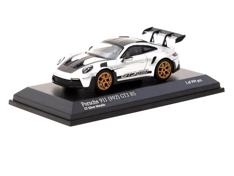 1:64 Porsche 911 (992) Gt3 Rs -- Silver Metallic -- Minichamps X Tarmac Works 1