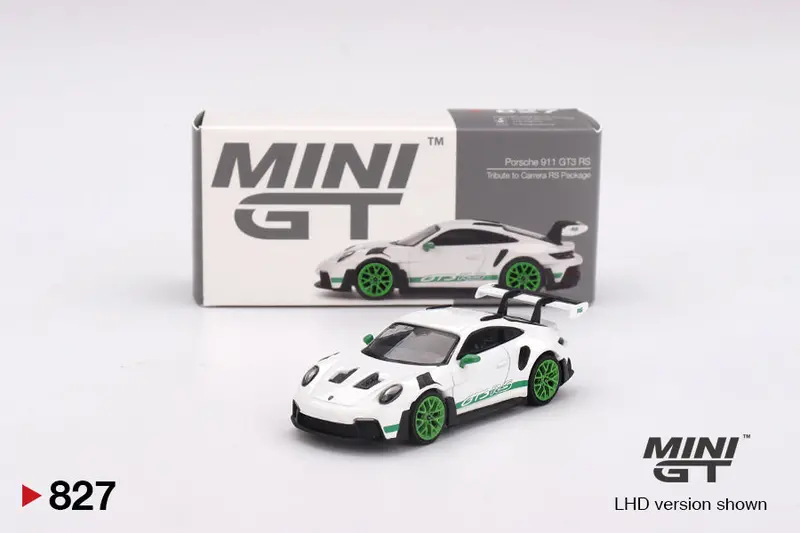 1:64 Porsche 911 (992) Gt3 Rs -- White W/Green Accent Package -- Mini Gt Mgt0082 1