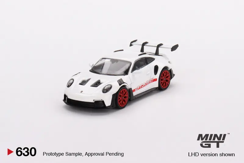 1:64 Porsche 911 (992) Gt3 Rs -- White W/Pyro Red Accent Package -- Mini Gt 1