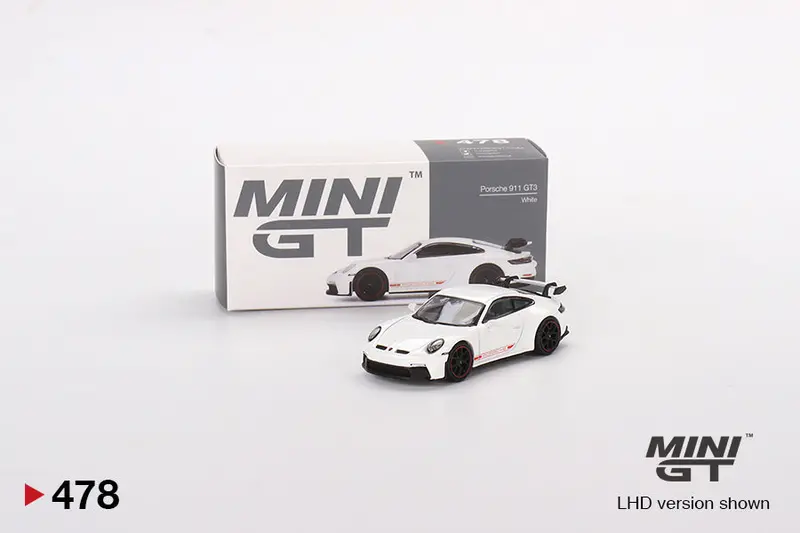 1:64 Porsche 911 (992) Gt3 -- White -- Mini Gt 1