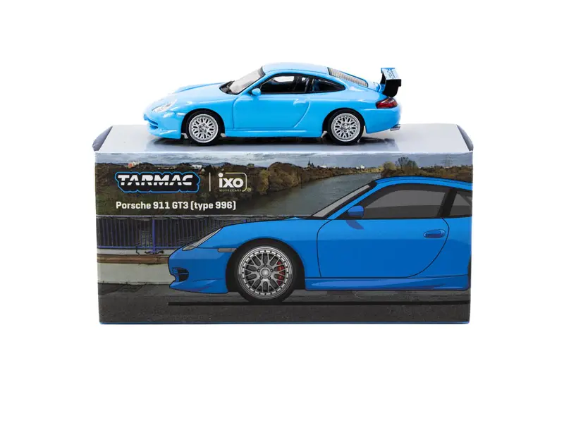 1:64 Porsche 911 (996) Gt3 -- Light Blue -- Tarmac Works X Ixo 1
