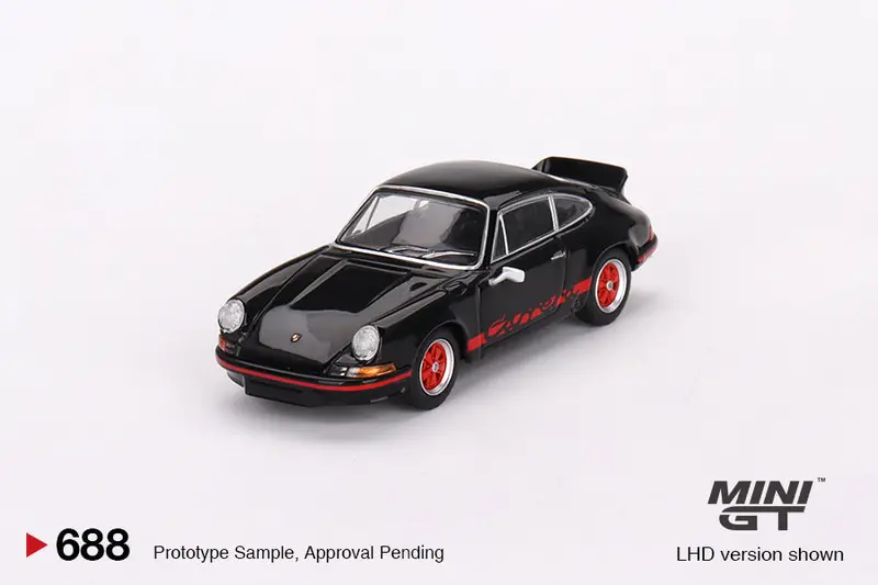 1:64 Porsche 911 Carrera Rs 2.7 -- Black / Red -- Mini Gt 1