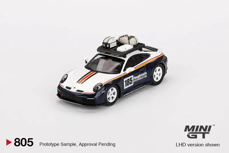 1:64 Porsche 911 Dakar -- Rallye Design Package White/Blue -- Mini Gt Mgt00805 1