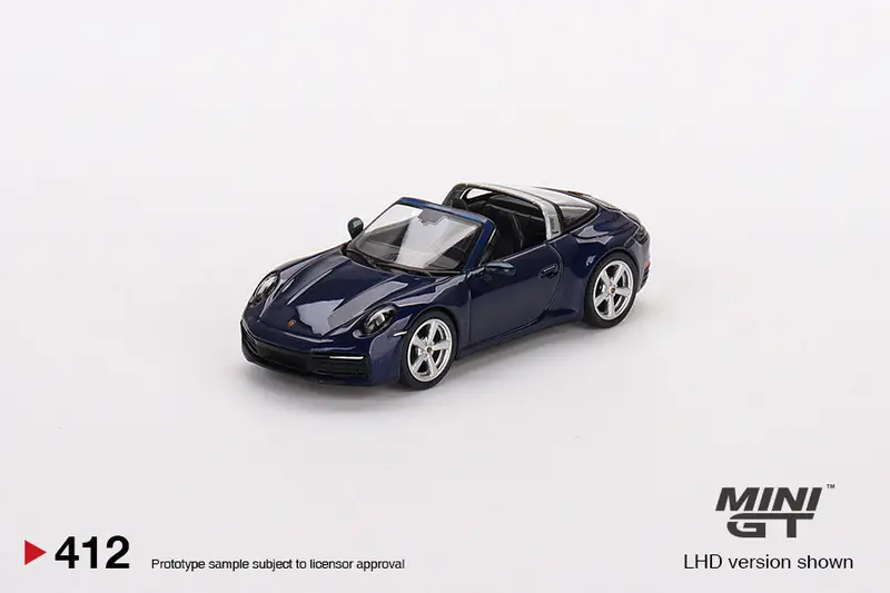 1:64 Porsche 911 Targa 4S -- Gentian Blue Metallic -- Mini Gt 1