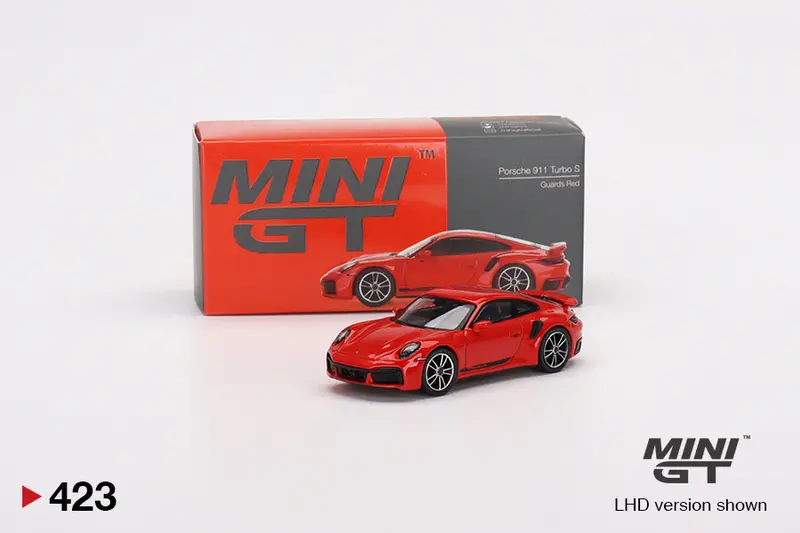 1:64 Porsche 911 Turbo S -- Guards Red -- Mini Gt 1