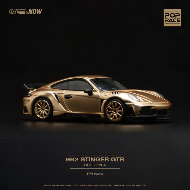 1:64 Porsche 991 (992) Stinger Gtr -- Gold -- Pop Race 1