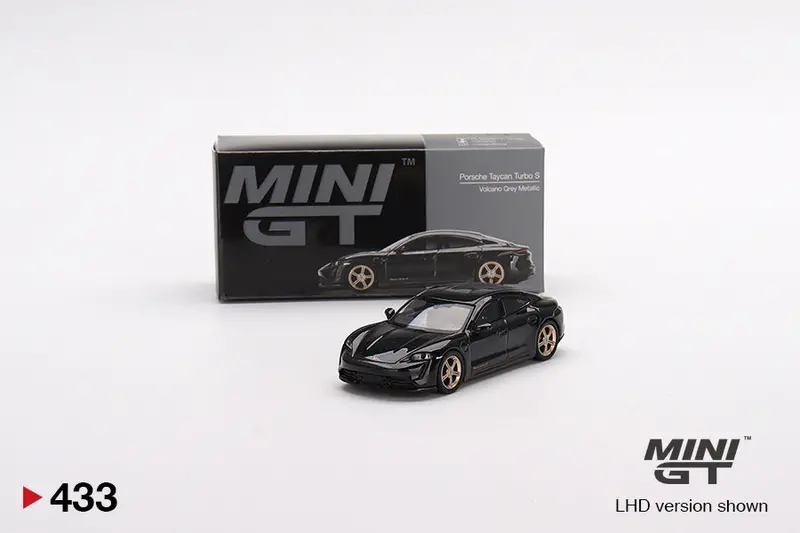 1:64 Porsche Taycan Turbo S -- Volcano Grey Metallic -- Mini Gt 1