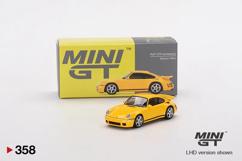 1:64 Ruf Ctr Anniversary -- Blossom Yellow -- Mini Gt Porsche 1