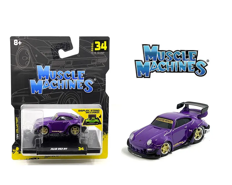 1:64 Rwb 993 (Porsche 911) -- Purple -- Muscle Machines 1
