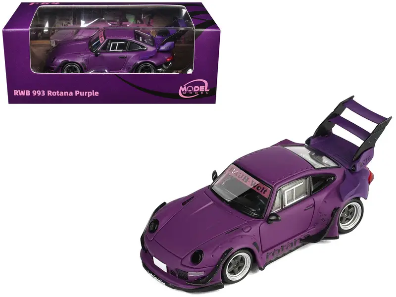 1:64 Rwb 993 (Porsche 911) -- "Rotana" Purple / Black -- Model-Model 1
