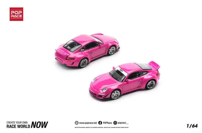 1:64 Rwb 997 -- Pink -- Pop Race Porsche 911 1