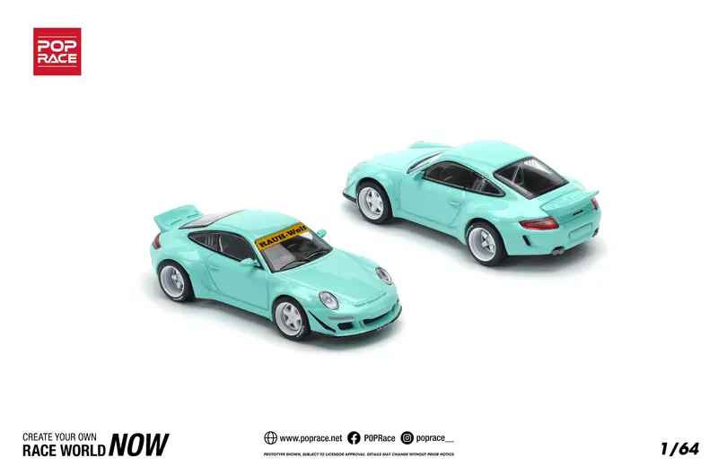 1:64 Rwb 997 -- "Tiffany" Blue -- Pop Race Porsche 911 1