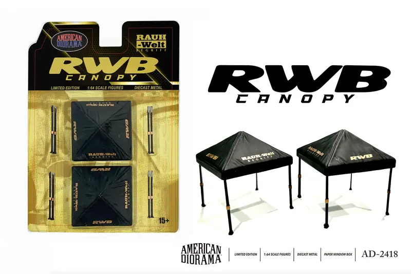 1:64 Rwb Canopy Set -- American Diorama Ad-2418 1