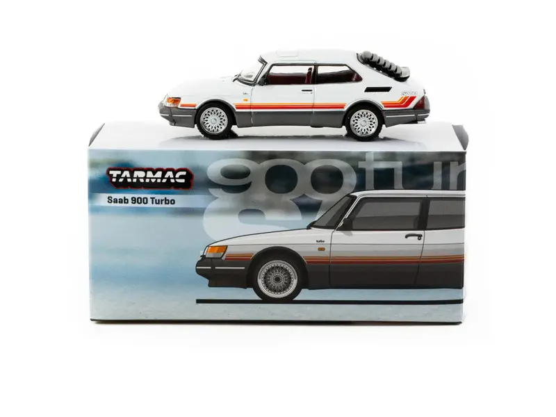 1:64 Saab 900 Turbo -- White -- Tarmac Works 1