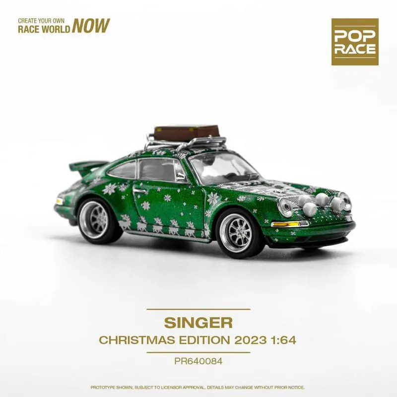 1:64 Singer 964 "Porsche 911" -- Christmas Edition In Green -- Pop Race 1