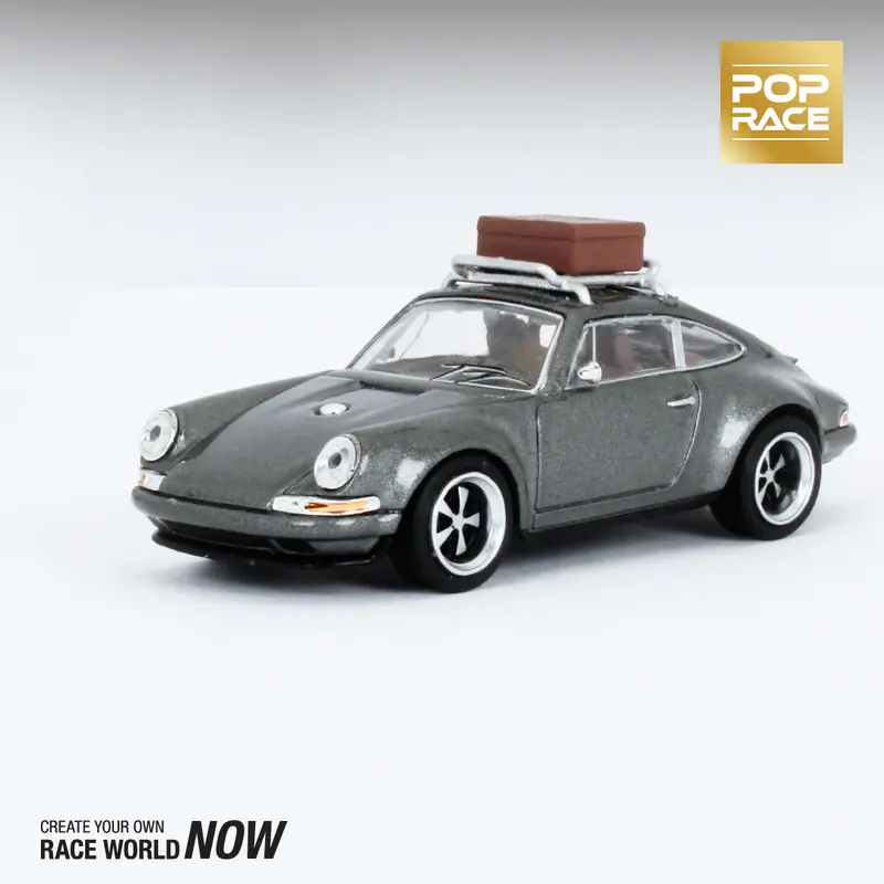 1:64 Singer 964 "Porsche 911" -- Grey W/Luggage -- Pop Race 1