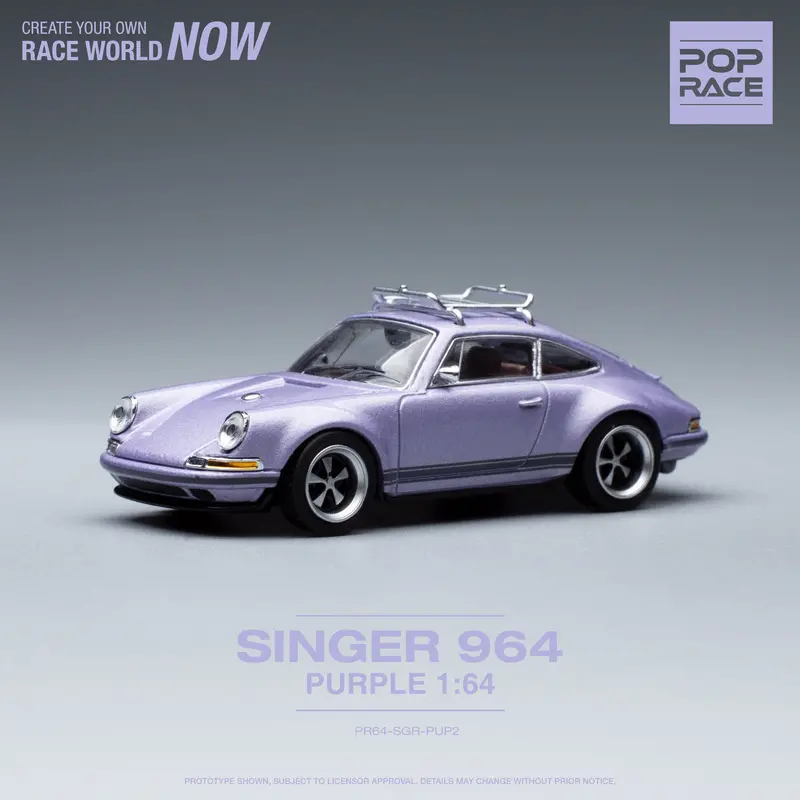 1:64 Singer 964 "Porsche 911" -- Purple -- Pop Race 1
