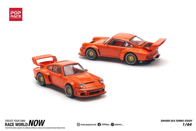 1:64 Singer Dls Turbo (Track) "Porsche 934" -- Orange -- Pop Race 1